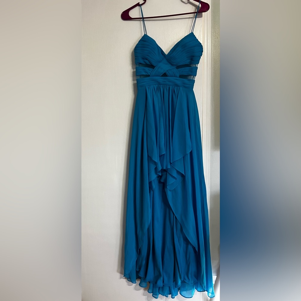 Blue 3/4 Deb Waterfall Dress